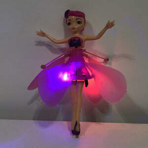 Комплект: Карнавальная шапка с подсветкой: розовый зайчик + Летающая кукла фея RM-135 Flying Fairy