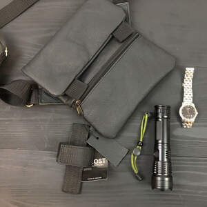 Набор 2В1. Кожаная сумка с кобурой + фонарик профессиональный PX-848 POLICE BL-X71-P50